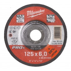 Диск шлифовальный по металлу 125мм/6мм MILWAUKEE SG 27/125