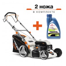 Газонокосилка бензиновая самоходная DeWORKS L 50SP + Масло для 4-х тактных двигателей сезонное Orlen-Oil TRAWOL SAE 30 (0,6л) 5901001116507 (Акция)