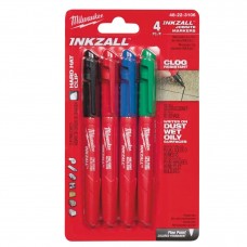 Маркеры с тонким пером Milwaukee INKZALL цветные (4 шт.) 