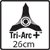 Лезвие из закаленной стали Tri-Arc+™ для точного и чистого реза